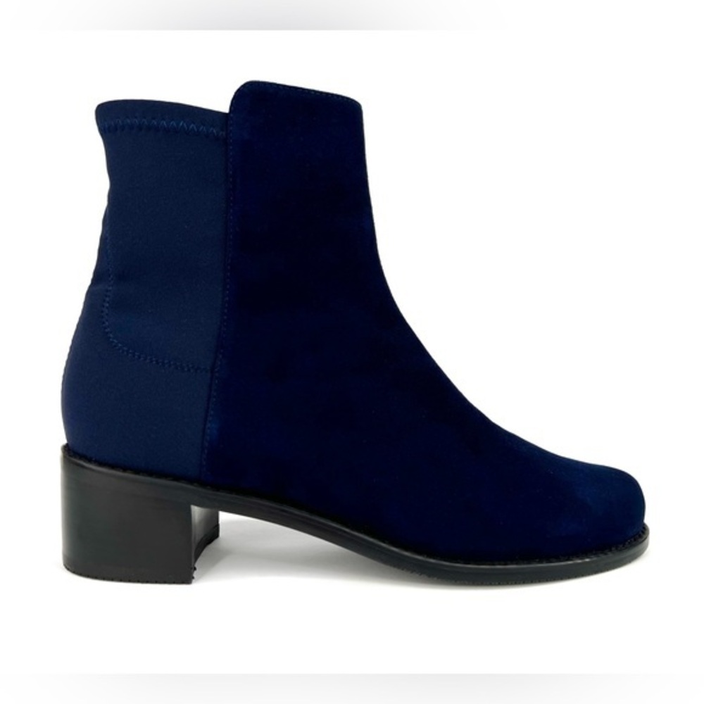 STUART WEITZMAN Easy On Easyon Reserve Navy Suede Ankle Boots US 6 - EU 36.5
